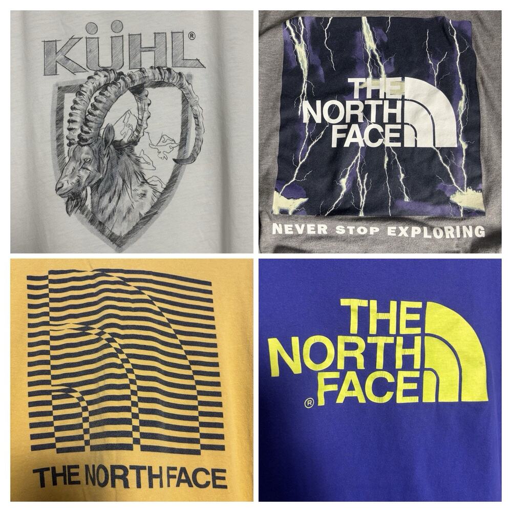 The North Face Kuhl Men’s Short Sleeve Shirt Bundle Lot Medium Large Work